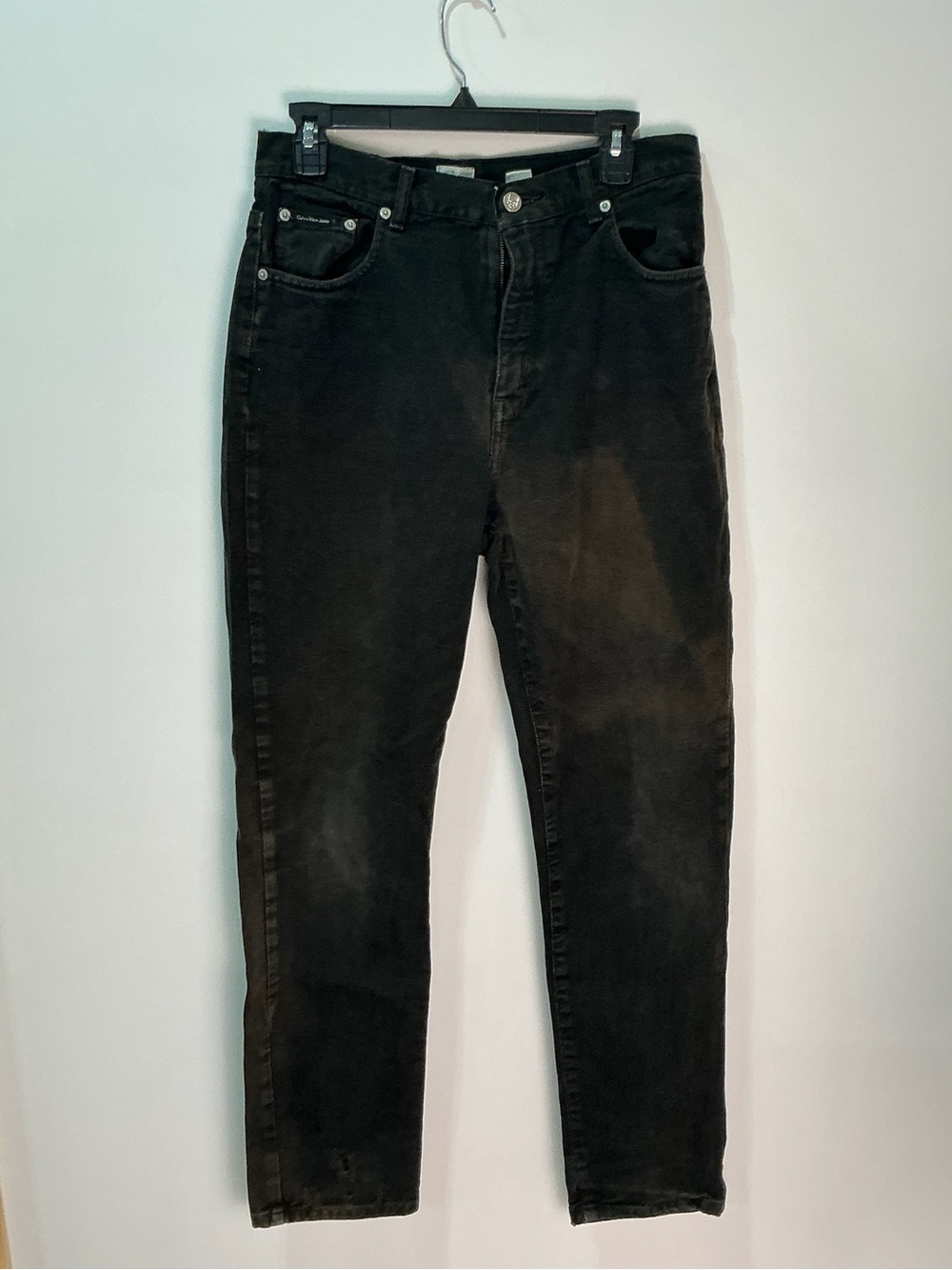 Vintage Calvin Klein Women’s Straight Leg Black Washed Denim - Picture 4 of 7